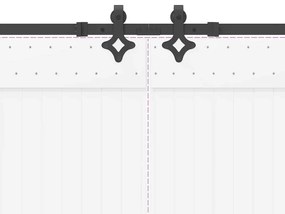 Kit de ferragens para porta deslizante 427 cm aço preto