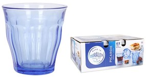 Conjunto de Copos Duralex Picardie Cristal Azul 6 Unidades (25 Cl)