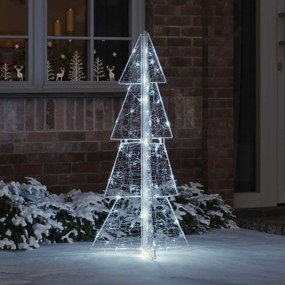 vidaXL Árvore de Natal com 100 LEDs Branco Frio 120 cm Acrílo