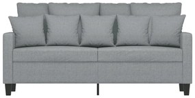 Sofá de 2 lugares em tecido 140 cm cinzento-claro