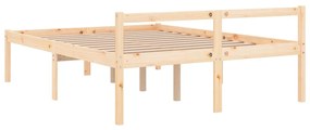 Cama para idosos 140x200 cm pinho maciço