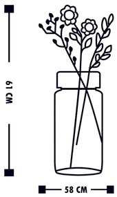 Acessório Decorativo de Parede Metal-467 – Preto – 58 x 61 cm