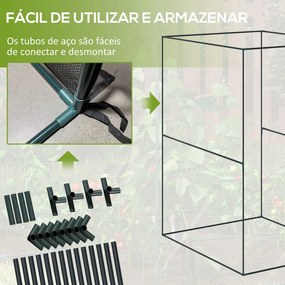 Estufa para Cultivo Estufa para Plantas com Porta Enrolável e Estrutur