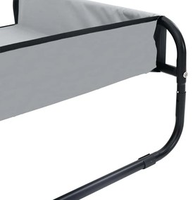 Cama Elevada para Cão Cinza Claro S Tecido Oxford e Aço