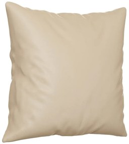2 pcs conjunto sofás c/ almofadas tecido microfibra cor creme
