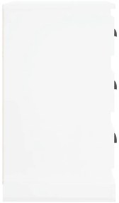 Mesa cabeceira 39x39x67 cm derivados madeira branco brilhante
