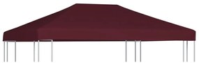 Cobertura de gazebo 310 g/m² 3x4 m bordô