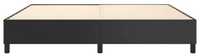 Estrutura de cama 200x200 cm couro artificial preto