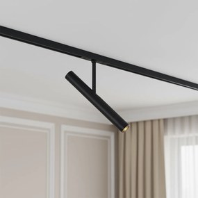 Foco moderno preto para sistema de calha monofásico - Slimline Avery
