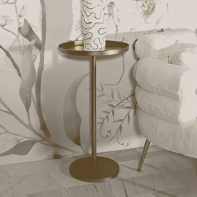 MESA DE APOIO DOHA Ø 51X100 CM DOURADA