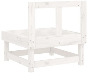 Sofás de centro para jardim 2 pcs madeira pinho maciça branco