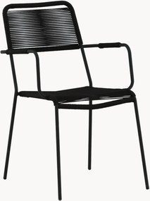 Cadeiras de jantar para jardim com apoio de braços empilháveis Lindos, conjunto de 2