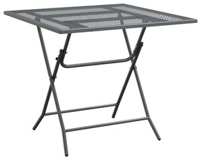 5 pcs conj. de jantar p/ jardim malha metal expandido antracite