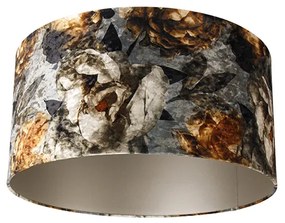 Abajur de veludo com design floral 50/50/25 Clássico / Antigo