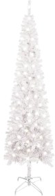 3077981 vidaXL Árvore de Natal fina com luzes LED 210 cm branco
