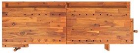 Bancada de trabalho + gavetas/tornos 192x62x83 cm acácia maciça