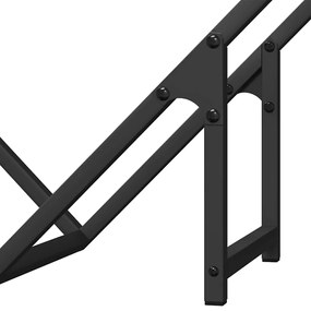 Suporte para lenha 60x25x60 cm aço laminado a frio preto