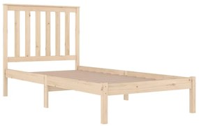 Estrutura de cama pequena solteiro 75x190 cm pinho maciço