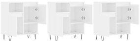 Aparadores 3 pcs derivados de madeira branco brilhante