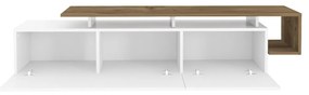 Móvel TV Pia – Nogueira e Branco – 180 x 46,4 x 38,9 cm