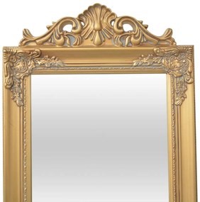 Espelho de pé em estilo barroco, 160x40 cm, dourado