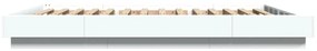 Estrutura cama c/ luzes LED 135x190 cm derivados madeira branco