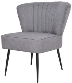 vidaXL Cadeira de cocktail tecido cinzento-claro