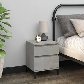 vidaXL Mesa de cabeceira 40x35x50 cm cinza cimento