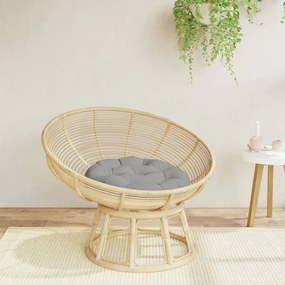 vidaXL Almofadão redondo Ø 60 x11 cm tecido oxford cinzento