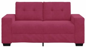 Sofá Loveseat vidaXL Vermelho Vinho 120 cm de Veludo
