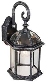 Candeeiro de Parede Exterior Clássico Prateado Antigo IP44 - Glasgow Clássico / Antigo
