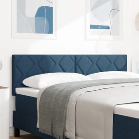 Cabeceira LED vidaXL Design Blocos de Diamante Azul 160 cm Tecido