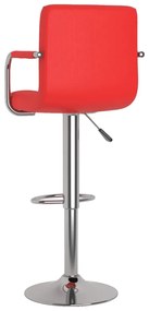 Bancos de bar 2 pcs couro artificial vermelho