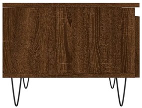 Mesas centro 2 pcs 50x46x35 cm deriv. madeira carvalho castanho