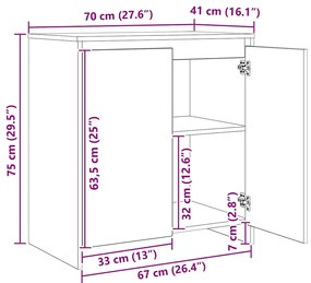 Aparadores com prateleira Outros 3 pcs Madeira antiga 70 x 41 x 75 cm