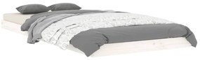Estrutura de cama 90x200 cm madeira de pinho maciça branco