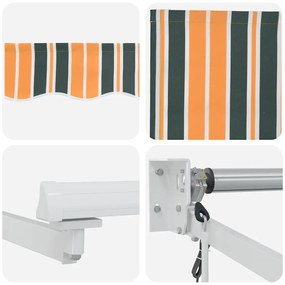 Toldo Automático Retrátil Verde e Amarelo 350x250 cm