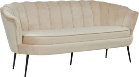 Sofá Dallas 2855, Número de lugares: 3, Bege, 181x78x79cm, Tecido, Pernas: Metal