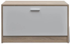 Conjunto de sapateira 3 em 1 branco e carvalho