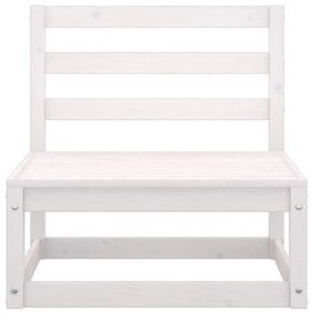 3 pcs conjunto lounge de jardim pinho maciço branco