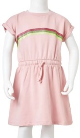 Vestido de criança com cordão rosa-claro 104