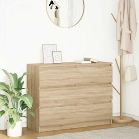 vidaXL Aparador 100x35x76 cm derivados de madeira carvalho sonoma