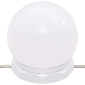 Toucador com luzes LED 96x40x142 cm branco