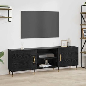 Gabinete para TV com prateleira Carvalho preto 150 x 30 x 50 cm