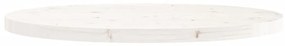 Tampo de mesa redondo Ø90x3 cm madeira de pinho maciça branco
