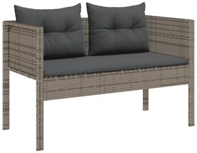 Conjunto de Sofás para Exterior Cinza e cinza escuro