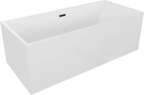Mexen Vigo banheira independente 178,5 x 80 cm, branca, com escoamento preto - 51251788000-70