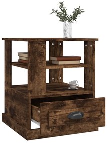 Mesa de apoio 50x50x60 cm derivados de madeira carvalho fumado