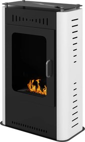 Lareira com fogão a etanol 50 x 27 x 82 cm, com depósito de 1,2 L, 3 horas de autonomia, cobertura de 20 a 25 m², preta