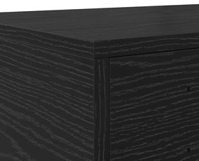 Gavetas pretas para cama VidaXL 140x36,5x16,5 cm em madeira de engenha